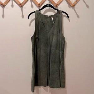 100% cow suede Free People dress with pockets. Adorable layered with turtleneck